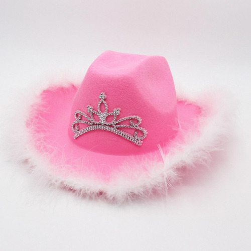 . Sombreros Occidentales Rosas Y Blancos, For Fiestas,