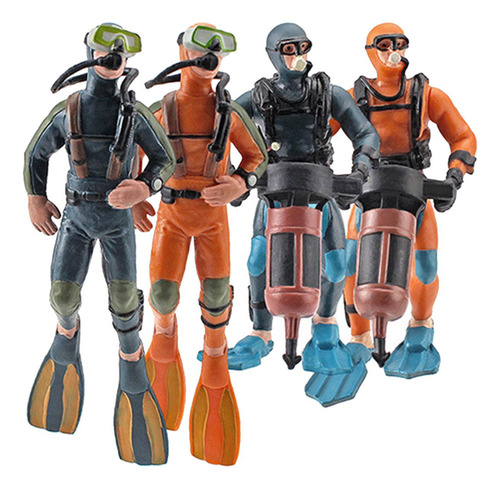 4x Buzo En Miniatura Figura De Acción Modelo Sea