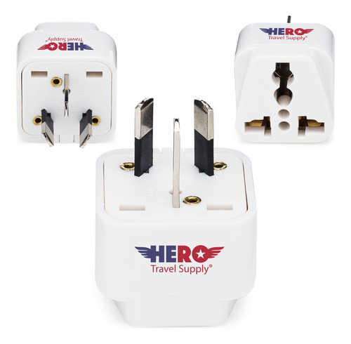 Hero Travel Supply Adaptadores De Corriente Blanco