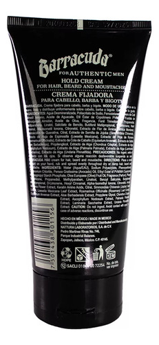 Crema Fijadora Barracuda Para Cabello Barba Y Bigote 150 Ml