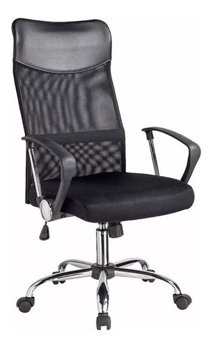 Silla De Escritorio Imback Ejecutiva Mesh Negra Con Tapizado De Mesh Y Cuero Sintético
