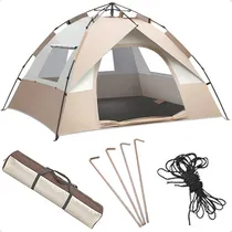 Comprar Carpa Automática Autoarmable Profesional 3 Per 205x195x130 Color Beige