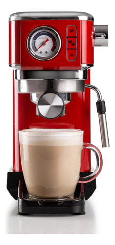 Cafetera Espresso Vintage Slim Ariete 15 Bar 1300w Rojo