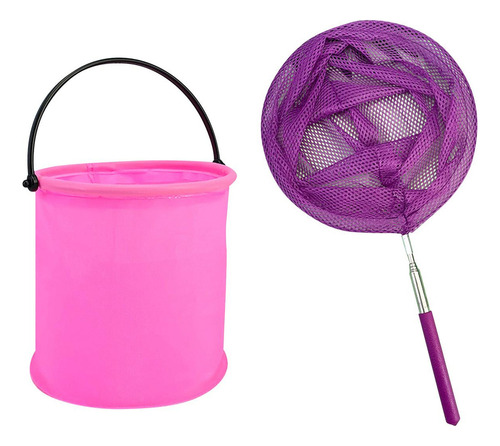 ~ Red De Pesca Retráctil For Niños Con Sistema De Captura Y