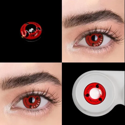 Lentes De Contacto Sharingan Sasuke Uchiha Naruto Cosplay