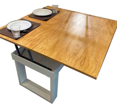 Ratona Convertible Mesa De Comedor Elevable Madera Paraiso