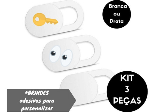 Kit Webcam Tampa Câmera Adesivo Privacidade Espião 3un