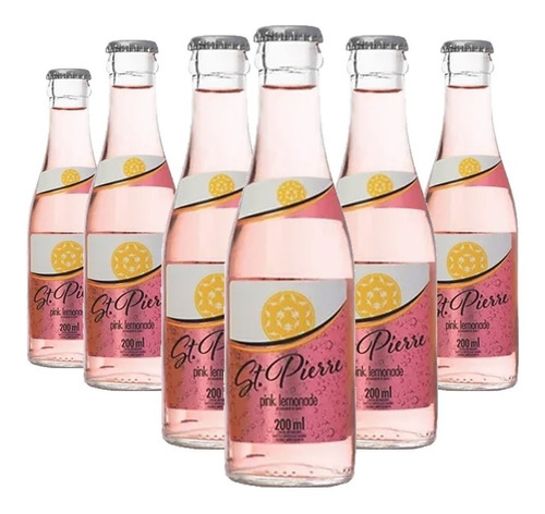 Imagem 1 de 2 de 6x Tônica Pink Lemonade St Pierre Long Neck 200ml