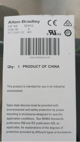 Allen-bradley 1734-tb Serie A Base De Terminales