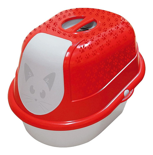 Banheiro Gatos Caixa De Areia Fechada Cat Toalete Com Filtro Cor Vermelho
