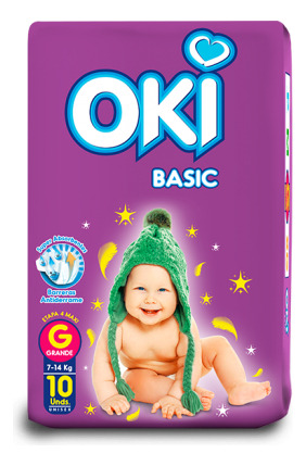 Pañales Oki Basic Grande 10und