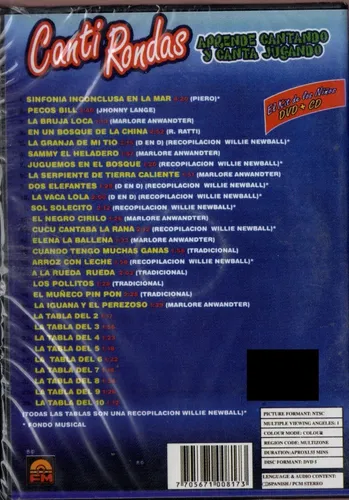 Cd+dvd Canti Rondas Aprende Cantando Y Canta Jugando-piero