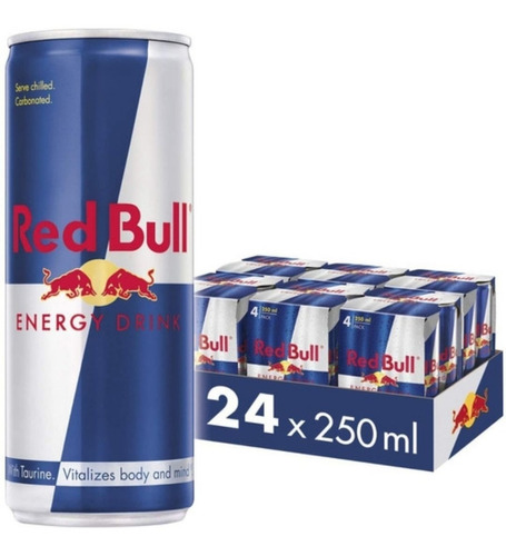 Red Bull Energizante Lata 250ml X24 Unidades Zetta Bebidas