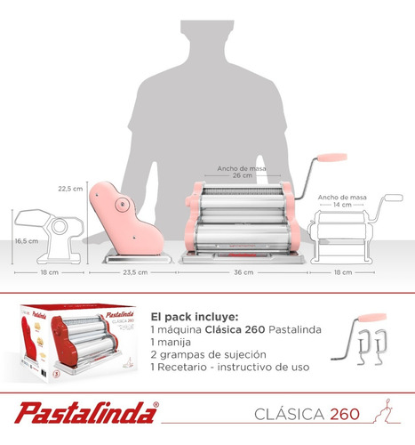 Imagen 8 de 9 de Pastalinda Máquina Clásica 260 Rosa