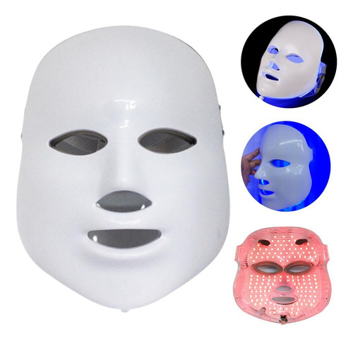 Mascara Led Estética Facial 7 Cores Tratamento De Pele Skin