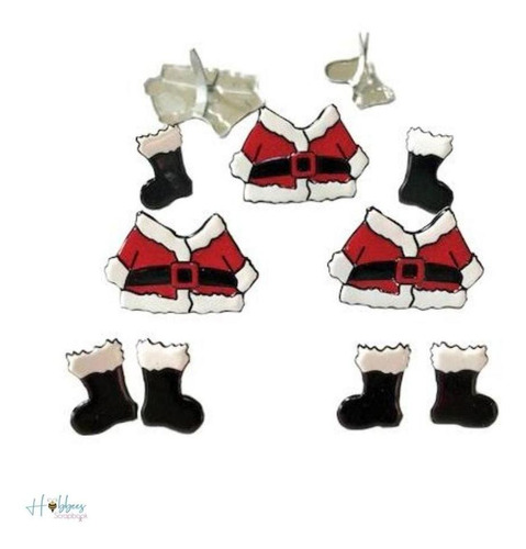 Brads Tachuelas Chinches Traje Santa Claus Navidad Decorar