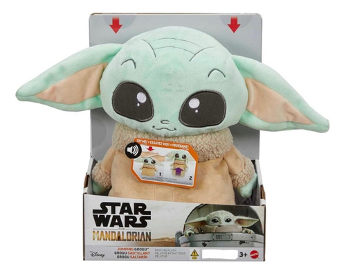 Peluche Mandalorian Grogu Baby Yoda 28 Cm Sonidos Star Wars