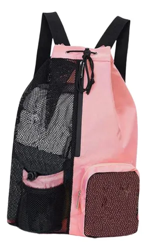 comprar Equipo De Deportes Bag Mesh Drawstring Mochila Engranaje De