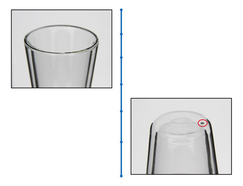 Vasos Transparentes De Doble Pared Resistentes Al 100ml