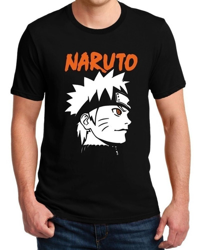 Imagen 2 de 3 de Polera Estampada Naruto Uzumaki Logo Anime Manga