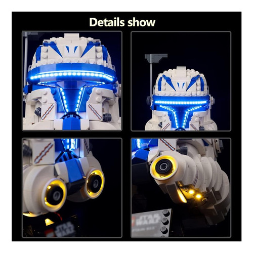 Kyglearing Led Light Kit Para El Capitán De Lego Rex Casco,