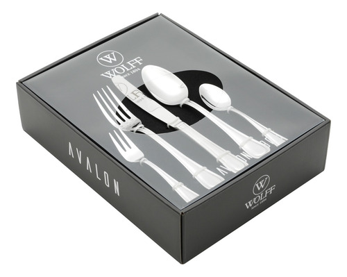 Faqueiro 30 Peças de Aço Inox Avalon - Wolff Cor N/A