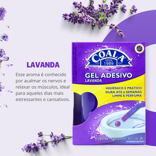Aplicador Gel Adesivo Com Refil Coala Lavanda 37g