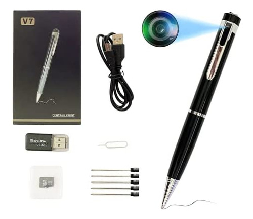 Spy Mini Camera Pen Hd 1080p Con Tarjeta Sd De 32 Gb - Pocke