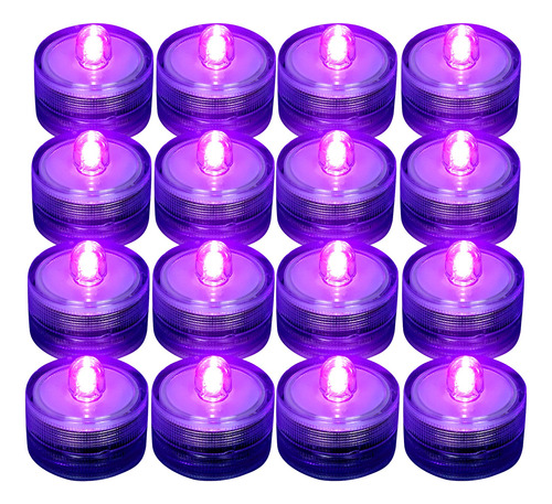 Shymery Luz Led Sumergible, Velas De Te Sin Llama, Color Mor