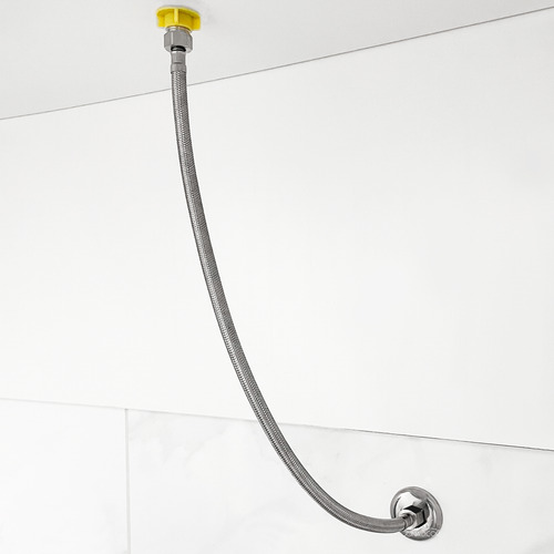 7 Mangueira Engate Flexivel 80cm Inox Trançado 1/2 Kit 7 Un