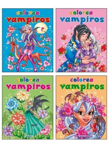 Colorea Vampiros (4 Tãâtulos), De Susaeta, Equipo. Editorial Susaeta, Tapa Blanda En Español