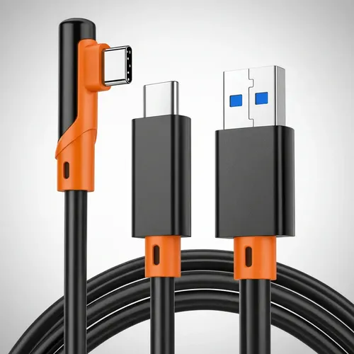 Cabo Link Blindado Usb C Para Oculus Quest 2 3 Vr - 5 Metros