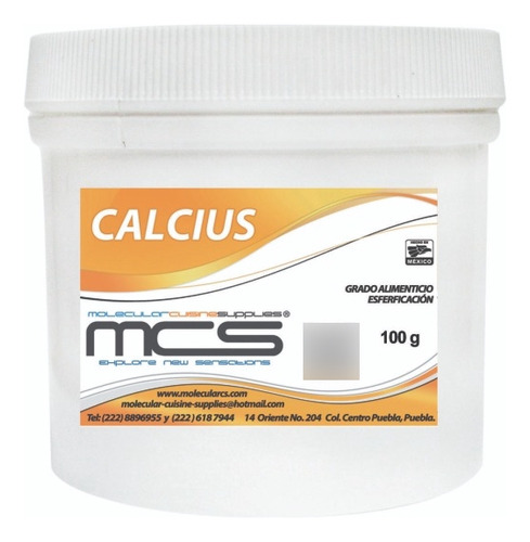 Cloruro De Calcio (calcius) 100 G Cocina Molecular