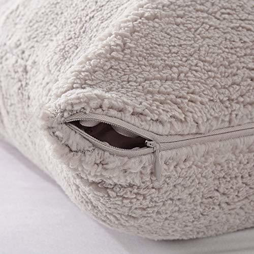Funda De Almohada Ultra Suave Con Cierre En Color Marron