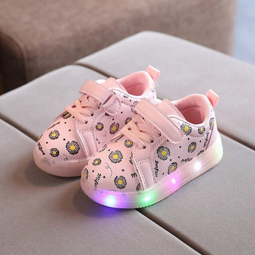 Talla 21-30 Zapatos De Bebé Niñas Con Luces Led Suave Fondo