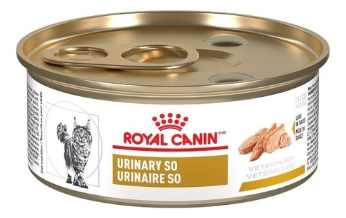 Alimento Royal Canin Veterinary Diet Urinary S/O para gato adulto sabor mix en lata de 145g