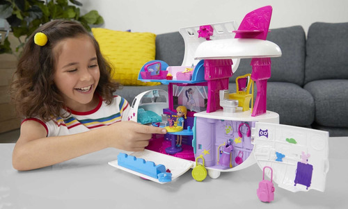 Polly Pocket Jet Privado De Polly Con Accesorios