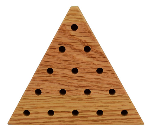 Juego Puzzle De Clavijas En Roble Macizo Tricky Triangle