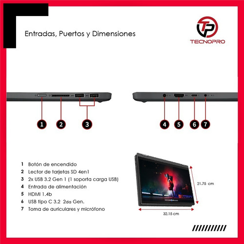 Imagen 7 de 7 de Laptop Lenovo 360 Core I7 12va - 16 Gb Ram - 1tb Ssd + Touch