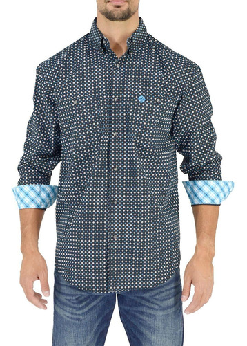 Camisa Vaquera Wrangler Hombre Western M 77m