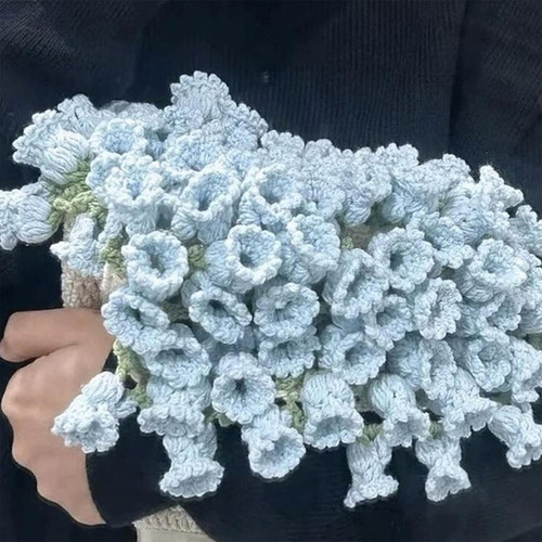 Para Ramo De Flores Hecho A Mano A Ganchillo, Manta Rosa.