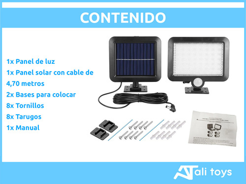 Luz Reflector Solar Exterior Sensor Cob Led Impermeable Color De La Luz Blanca