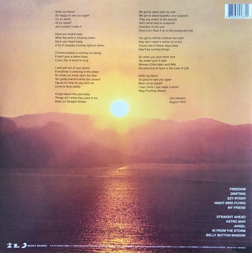 Imagen 2 de 4 de Jimi Hendrix - The Cry Of Love Lp