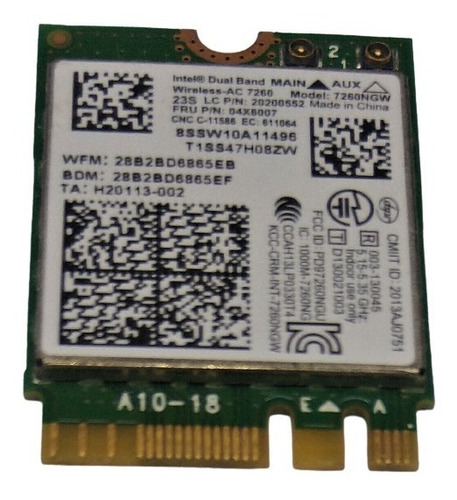 Tarjeta Wifi Wireless-ac 7260 7260ngw 04x6007 Lenovo T440