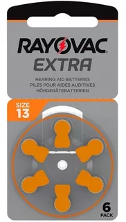 6 X Pilas Audifono Rayovac 13 Pr48 Extra Advanced San Martin