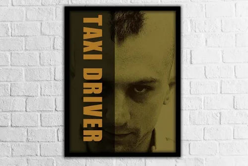 Cuadro Taxi Driver Poster Pelicula 32x42 Cm Con Vidrio