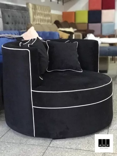 Sillon Circular Poltrona Sofa Redondo Living Moderno