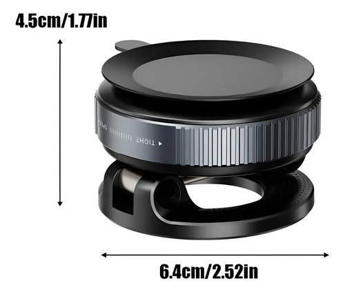 Soporte Magnético Celular 360° Universal Auto Con Base 3m Negro