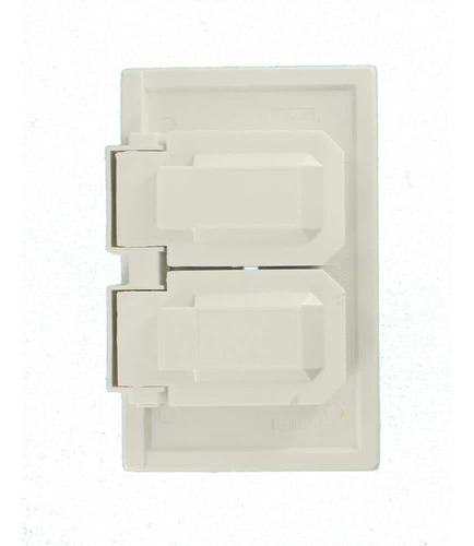 4976-w Leviton Placa Duplex 2 Tapas Intemperie Blanca Color Blanco Corriente Nominal 0 A Voltaje Nominal 0v