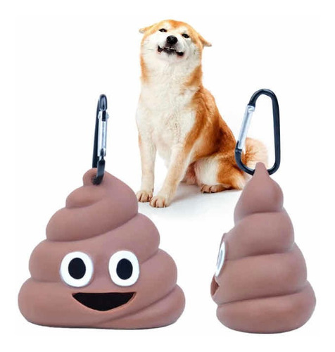 Dispensador De Bolsas Para Popo De Mascotas Poo Emoji
